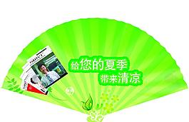 清涼夏季扇面圖片