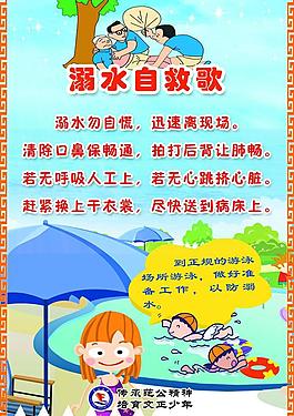校園溺水自救兒歌圖片