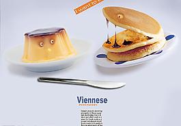 viennese蛋糕餅干創意海報圖片
