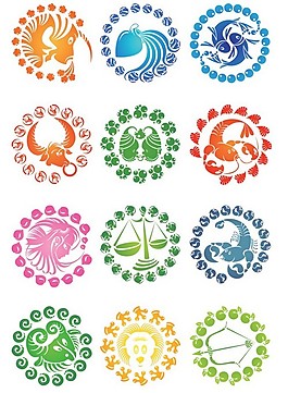 十二星座创意矢量图