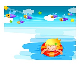 游泳的孩子