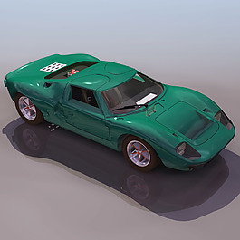 綠色汽車3D模型