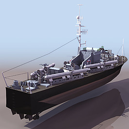 3D海上輪船模型