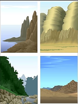 远处山的景色