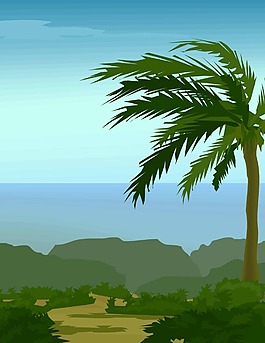 棕樹場景