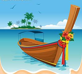 夏天背景矢量素材圖片