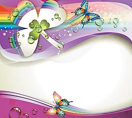 動感夢幻蝴蝶背景圖片