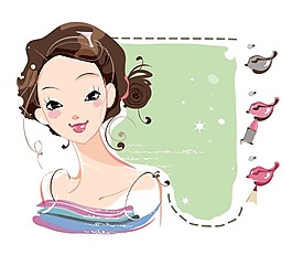 涂唇膏的女生