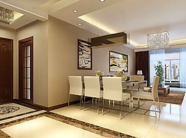 簡約白色餐廳設(shè)計(jì)