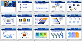 藍色科技ppt模板