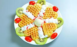 草莓冰淇淋松饼图片
