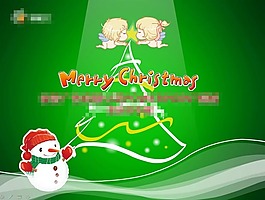 綠色主題圣誕節(jié)ppt模板