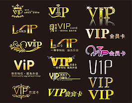 VIP卡藝術字體