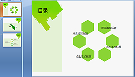 綠色水滴ppt模板下載