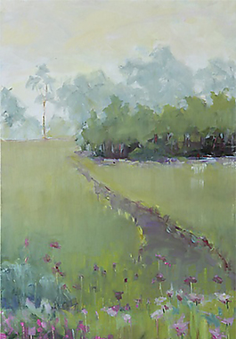 花草从-油画