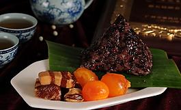 黑米粽子 鴨蛋 肉粽圖片