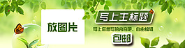浅绿色背景促销广告