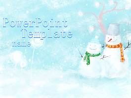 冬季雪人ppt模板