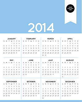 清新2014年年歷