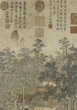 琴鶴圖軸