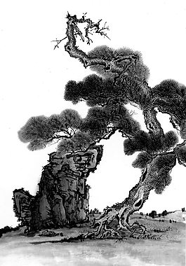 樹松國畫模板下載