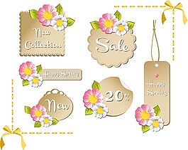 春季標簽促銷標簽SALE折扣促銷