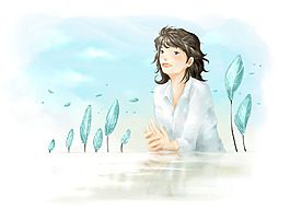 眺望的女人