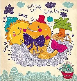 可愛低幼風格插畫