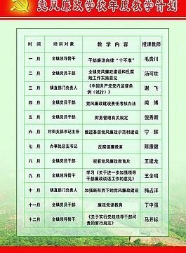 黨風廉政學校年度教學計劃圖片