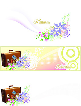 粉色花边和公文包矢量