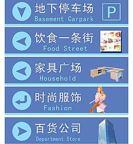 商業(yè)街標示牌設計圖片
