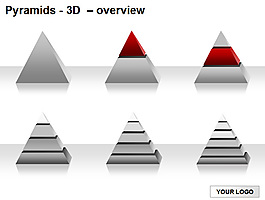 3D金字塔ppt图表