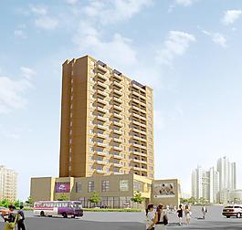 商业 店面 街道 3d 室外建筑图片