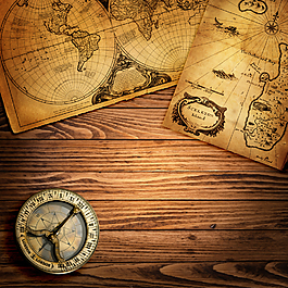 中世紀(jì)木紋海盜藏寶圖