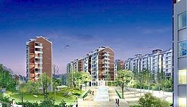 商業(yè)建筑夜景效果圖圖片
