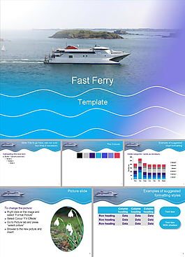 海上游艇風(fēng)景ppt模板