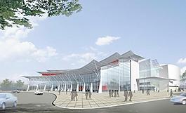 商業(yè)展覽館建筑效果圖圖片
