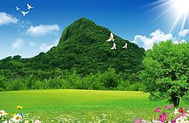鳥語花香圖片