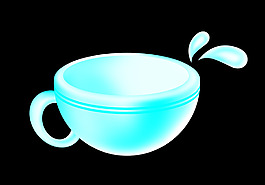 藍色咖啡杯