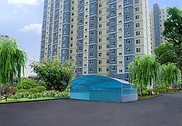 小區綠化圖片