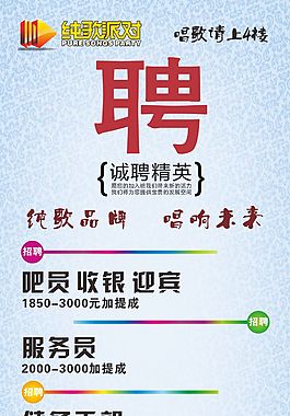 KTV招聘展架