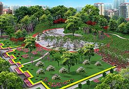 廣場公園景觀圖片
