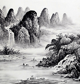 山水畫 水墨畫   古典圖片
