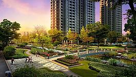 小區(qū)景觀效果圖（合層）圖片