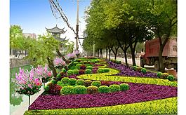 花園花壇效果圖圖片