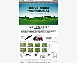 草皮网站 中文模板图片