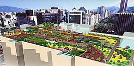 屋頂花園效果圖（psd）圖片