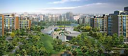 城市外景效果图图片