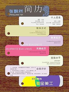 個人簡歷模版圖片