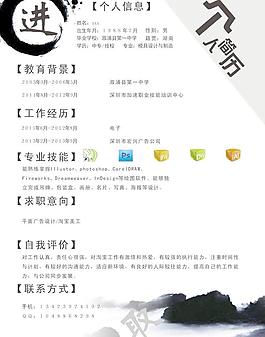 個(gè)人簡(jiǎn)歷圖片